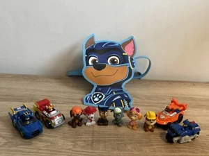 Paw Patrol True Metal Die-Cast Vehicles X4 + Chase Shoulder Bag & Figures VGC - Picture 1 of 10