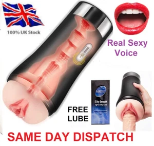 Male Vagina Pussy Voice Masturbator Penis Flesh Sleeve Sex Toys for Men Stroker - Picture 1 of 17