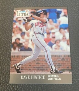 1991 Fleer Ultra Baseball #7 Dave Justice - Atlanta Braves