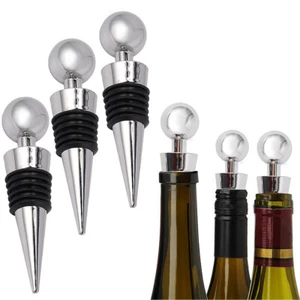 TRIXES Wine Stoppers x3 NEW Champagne Bottle Bar Accessories Cork Stoppers - Picture 1 of 12