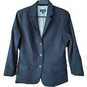 J. McLaughlin Kaschmir-Wollmischung Kurzblazer 3 Knopftaschen Gr. 10 schwarz  - Bild 1 von 9