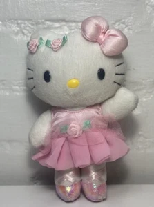 2002 Hello Kitty Sanrio Ballerina NAKAJIMA PINK Plush Rare Inch Plush - Picture 1 of 10
