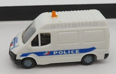 MICRO VEREM FORD TRANSIT FOURGON décoré POLICE NATIONALE ou DDE HO 1/87 no box - Photo 1/4