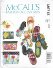 Motif accessoires de mode McCall's #M6715 - pantoufles - pochette à bijoux - sacs à fermeture éclair +
