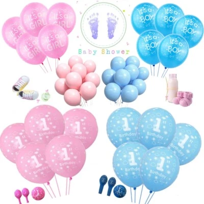 Gender Reveal Balloons Set Baby Shower Decoration Boy or Girl party Confetti UK