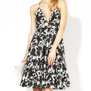 Kate Spade Lexi Broadhurst Floral Print Halter Dress Cotton Ruffle V-Neck $395 S - Picture 1 of 13