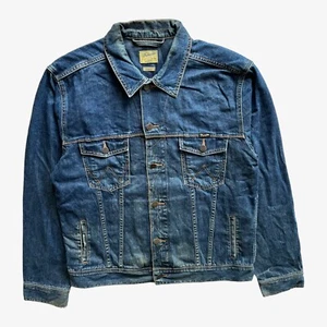 Vintage Y2K Men's Wrangler Blue Denim Trucker Jacket, Cowboy Western Retro 90s - Picture 1 of 10