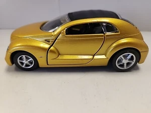 1999 New-Ray Chrysler Pronto Cruiser Die Cast Car 1:32 Scale Doors Open Gold - Picture 1 of 12