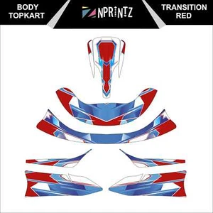 KIT DE PEGATINAS ROJAS DE TRANSICIÓN TOPKART/ZIPKART NIÑO - KARTING - CADETE-NOVATO - Imagen 1 de 3