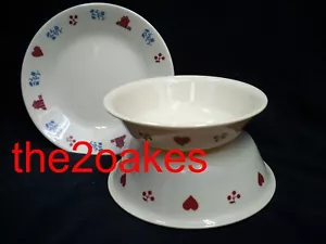 4 Corelle Hometown Cereal Soup & Berry Fruit Bowl Bread Dessert Plates - Picture 1 of 1