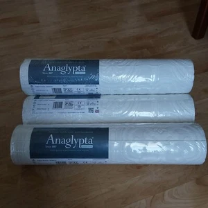 4 NEW Sealed Rolls Anaglypta Egon Textured Quality Wallpaper RD80029. READ - Picture 1 of 14
