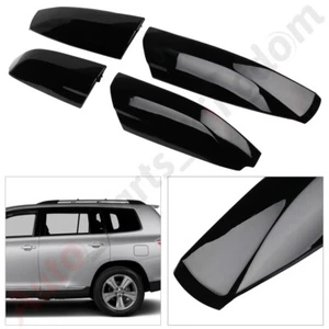4x Baca de techo negra para Toyota Highlander 08-13 cubierta riel extremo carcasa repuesto - Imagen 1 de 10