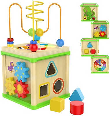 Wooden Activity Cube Toys For 1 2 Year Old Boy Gril,One Year Old First Birthday • 23.24$