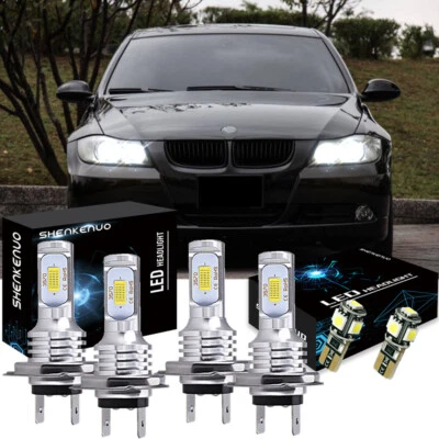 For BMW 3 Series E90 H7 H7 501 LED High/Low/Side Light Beam Headlight Bulbs Set - Image 1 of 4