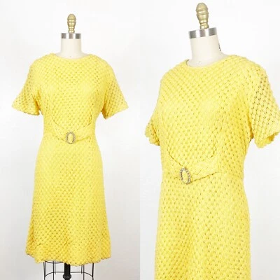 Vestido tejido años 60 - Vestido años 60 - Vestido mod - Talla XL Foto 1 de 4