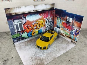 Graffiti Street 1/18 Modellauto Display Maßstab 1:18 Diecast Autos Kulisse Diorama - Bild 1 von 8