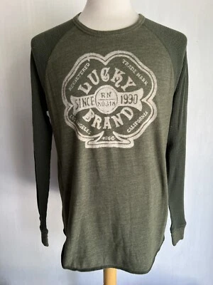 Camiseta Oficial Hombre LUCKY BRAND Manga Larga Térmica Logo Talla Grande Foto 1 de 4