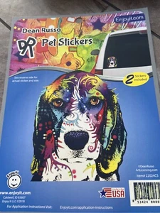 Enjoy It Dean Russo Beagle Dog Car Stickers, 2 Pieces New - Picture 1 of 2