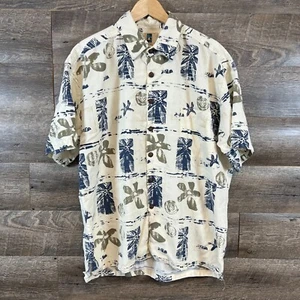 Camisa de campamento Kahala para hombre hecha en Hawaii SS abotonada multicolor floral talla L - Imagen 1 de 10