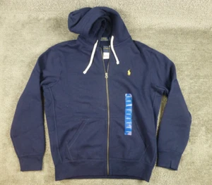 Polo Ralph Lauren Herren Cruise Marine Baumwollmischung Fleece gefüttert Reißverschluss Hoodie Neu mit Etikett LG - Bild 1 von 9