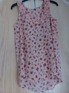 Ladies E-vie floral sleeveless top,   Size 10 - Picture 1 of 7