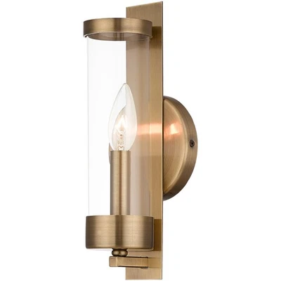 Aplique de pared Livex Lighting 10141-01 Castleton de latón antiguo Foto 1 de 4