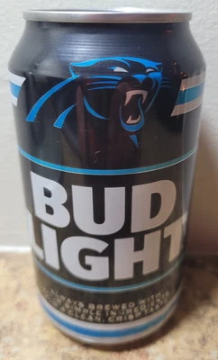 2025 NFL KICKOFF BUD LIGHT CAROLINA PANTHERS 12 УНЦИЙ ПУСТАЯ БАНКА ОТКРЫТАЯ СНИЗУ - Изображение 1 из 4