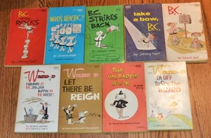 Lot of 9 Vintage Johnny Hart  B.C. Wizard of ID Comic Paperback Books 1970's - Picture 1 of 6