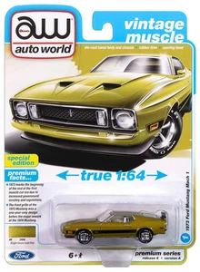 1973 Ford Mustang Mach 1 grün Auto World Premium Series 6 Maßstab 1:64 - Bild 1 von 2