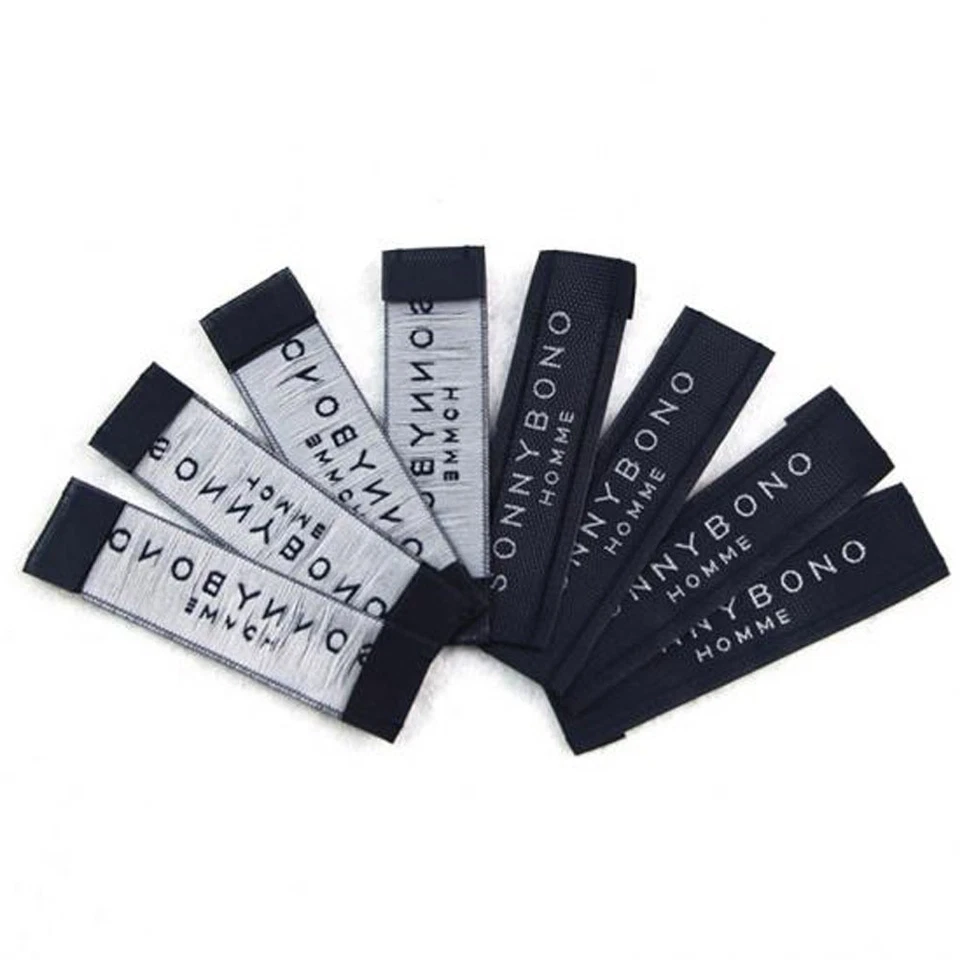 1000 piezas al por mayor coser etiquetas tejidas de lujo algodón poliéster seda para ropa Foto 1 de 1