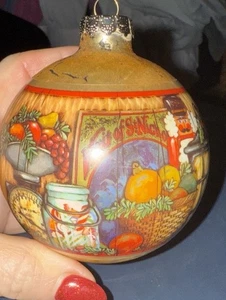 Vintage 1979 Punze "Christmas Traditions" Glaskugel Ornament - Bild 1 von 4