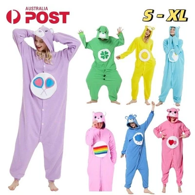 Adults Care Bear Cosplay Costume Jumpsuits Pyjamas Pajamas Warm Party Book Week - Image 1 of 4