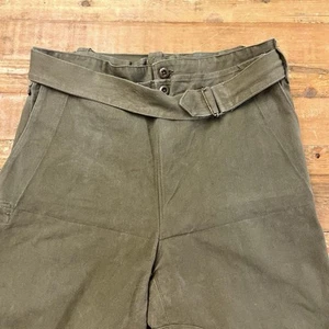 Pantalones de moto M38 del ejército francés años 40 último modelo con delantal talla 2 - Imagen 1 de 10