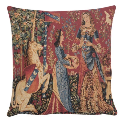 Medieval Smell Lady European Cushion Cover Belgian Home Decor Pillow 18x18 in - Image 1 of 4
