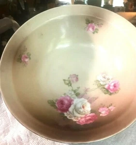 ANTIQUE SERVING BOWL - 10" across x 3" deep - Picture 1 of 5