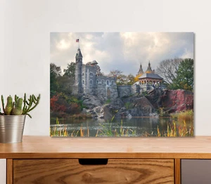 Central Park Belvedere Castle 5mm thick Plastic Poster Ready to Hang 60x45cm - Picture 1 of 3