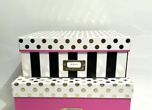 1 Storage Boxes Hot Black , White and Metallic Gold - Picture 1 of 9