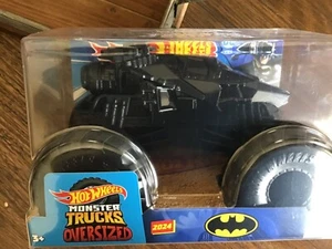 2024 Hot Wheels Monster Trucks Batman Oversized Batmobile 1/24 - Picture 1 of 1