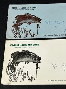 Vintage Fishing Ontario Canada Lavigne 1960s Welcome Lodge Camps Advertising - Picture 1 of 7