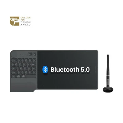 Huion Keydial KD200 Bluetooth 5.0 Graphics Drawing Tablet Certified Refurbished - Image 1 of 4