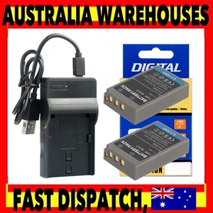 2 Battery /Charger For Olympus E-410 E-420 E-450 E-600 E-620 E-PM1 E-PM2 PS-BLS5 - Picture 1 of 6