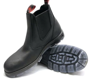 Redback Men Bobcat Claret Oil Kip Elastic Soft Toe Work Boot Black-8 On Tag - Picture 1 of 5