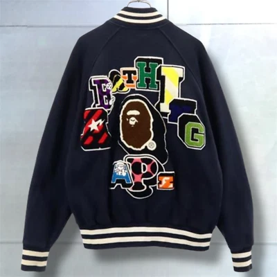 Bape OG Nigo NFS Logo Varsity A Bathing Ape Jacket M - Image 1 of 4