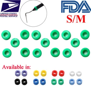Anillos de higiene para instrumentos de silicona dental codificados por colores autoclavables tamaño S/L EE. UU. - Imagen 1 de 15