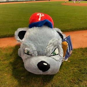 Phillies Baseball MLB Bulldog Head Plush Forever Collectibles W/Bat New W/Tags - Picture 1 of 12