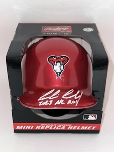 Corbin Carroll Autographed Rawlings Alt Mini Helmet w/ 2023 NL ROY ! Fanatics - Picture 1 of 2