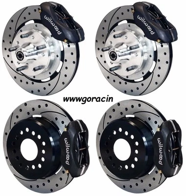KIT FRENO DISCO WILWOOD, IMPALA 1965-68, ROTORES PERFORADOS 12", PINZAS NEGRAS 4 PISTONES Foto 1 de 4