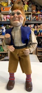 VINTAGE LARGE TOY DOLL PUPAZZO FURGA CARTAPESTA 42 cm GEPPETTO no pinocchio - Picture 1 of 9