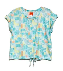 Hearts of Palm, Multicolor Pastell Geometric Print Cap Sleeve Top, SizeL - Bild 1 von 3