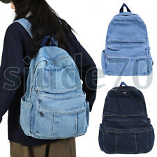 Vintage Denim Backpack Jeans Daypack Travel Bag Rucksack School Handbags College